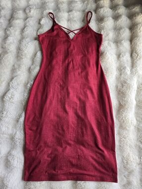 Red Suede Mini Dress